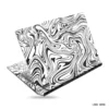 Abstract black and white laptop sticker for all laptop sizes