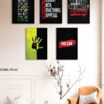 Motivational PVC Wall Poster Set