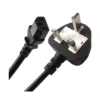 3-Pin 1.5 Meter Black Laptop Power Cable (White Fuse) - Image 2