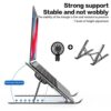 Metal Foldable Laptop Stand With Detachable Fan- Portable, Non-Slip Base, Adjustable - Image 2