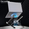 Metal Foldable Laptop Stand With Detachable Fan- Portable, Non-Slip Base, Adjustable - Image 5