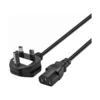 3-Pin 1.5 Meter Black Laptop Power Cable (White Fuse)